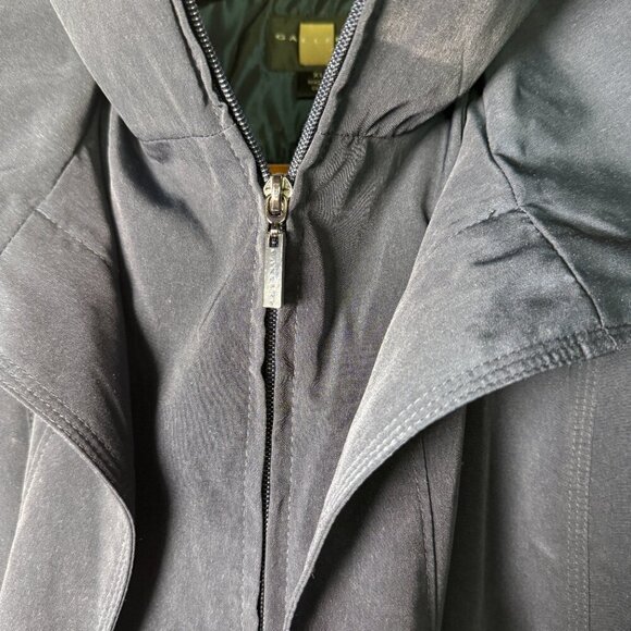 Gallery Women's Navy Trench Coat Removable Liner Sz XL - Picture 7 of 16